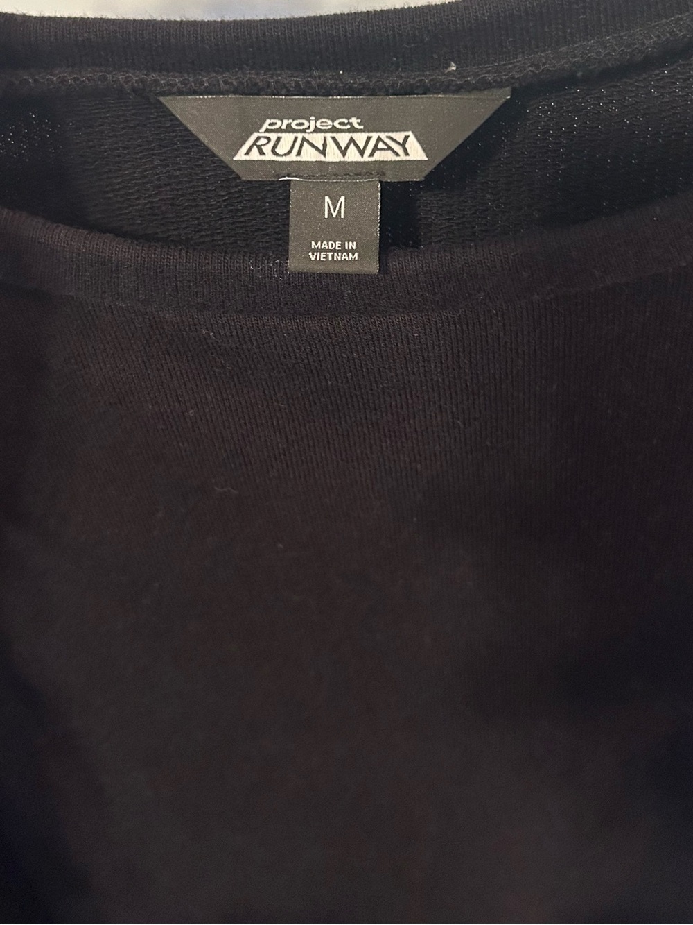 project RUNWAY Black Tie Cuff Cotton Mini Dress